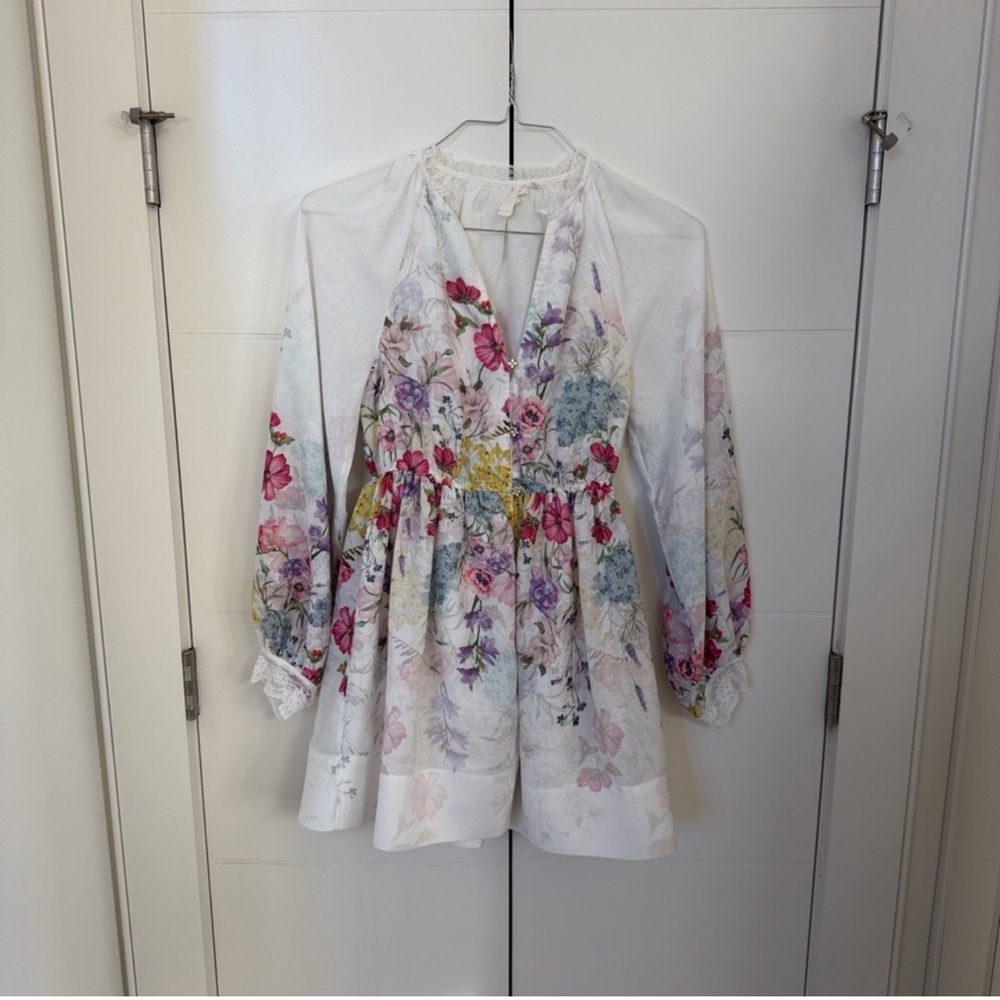 Anthropologie Let Me Be V-Neck A-Line Mini Dress - Picture 4 of 13